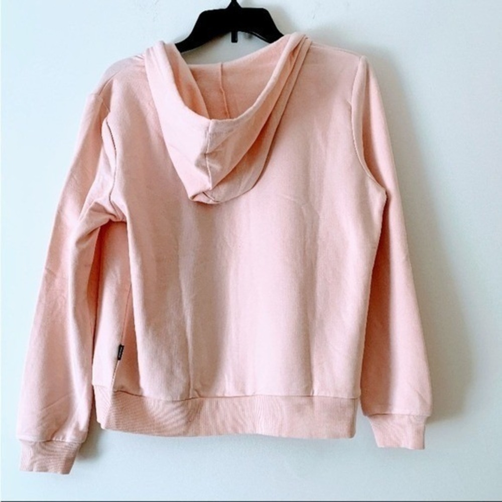 Eddie Bauer, women's full zip hoodie. Pink. Ultrasoft. 4-way stretch. XS - Picture 4 of 8